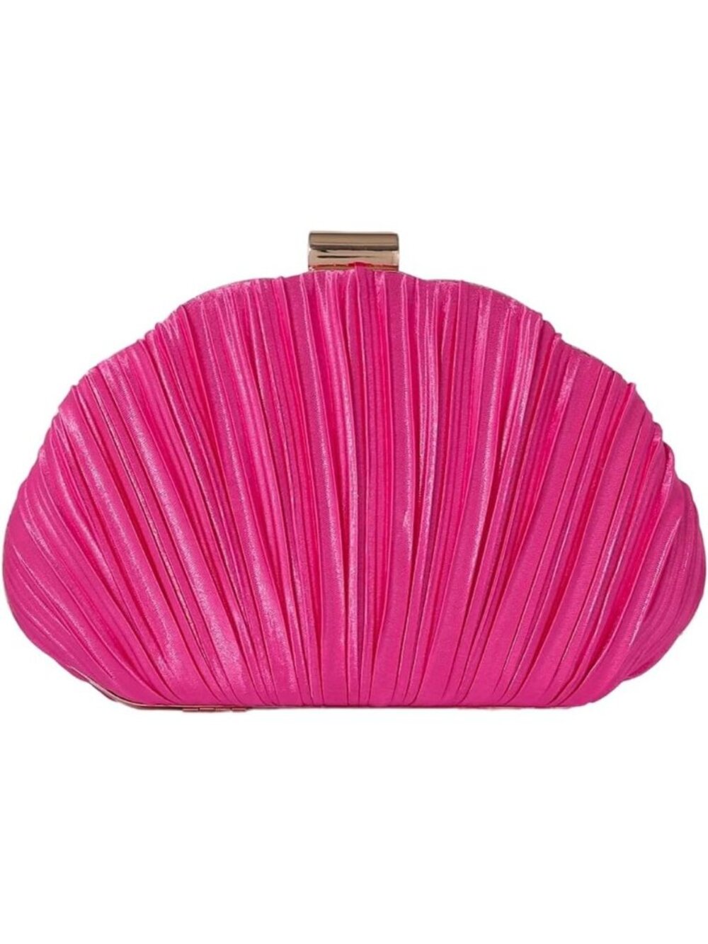 Women's Hot Pink Shell Shaped Clutch Purse Seashell Wedding Evening Bag